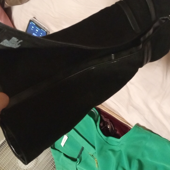 At the knee, black,side buckle detail 3 in. chunky heeled, Lauren Conrad boots - Picture 2 of 4